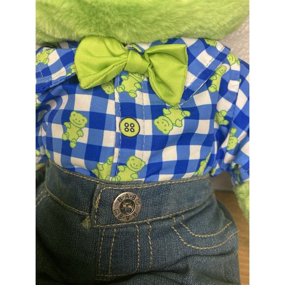 Build A Bear Frog w/ Outfit Spring Green 16" Plush BAB 2022 Animated Recording - Picture 3 of 8